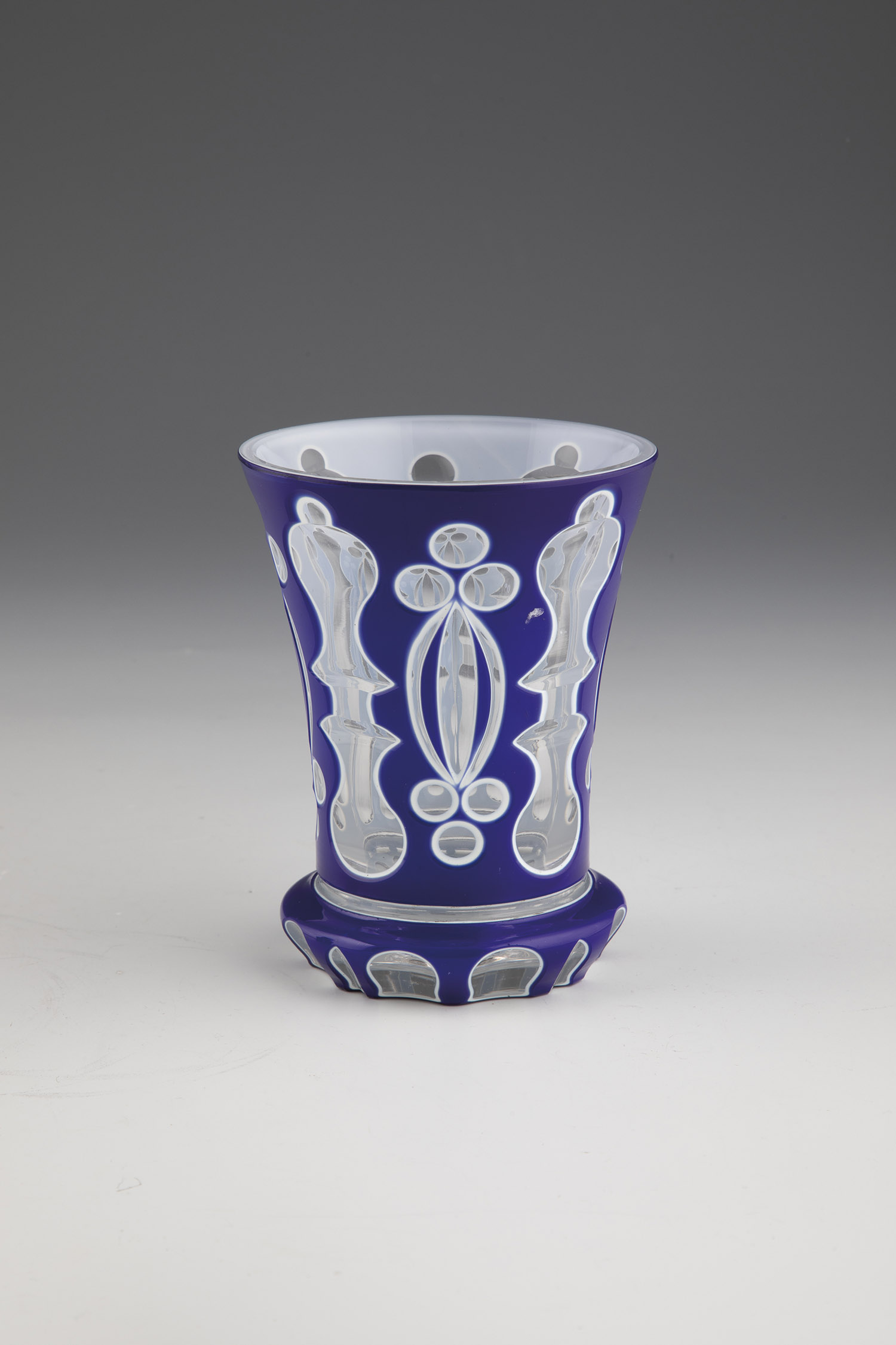 Ranft beaker with double overlay Design Franz Pohl (attributed), Josephinenhuette around 1848