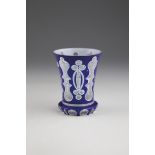 Ranft beaker with double overlay Design Franz Pohl (attributed), Josephinenhuette around 1848
