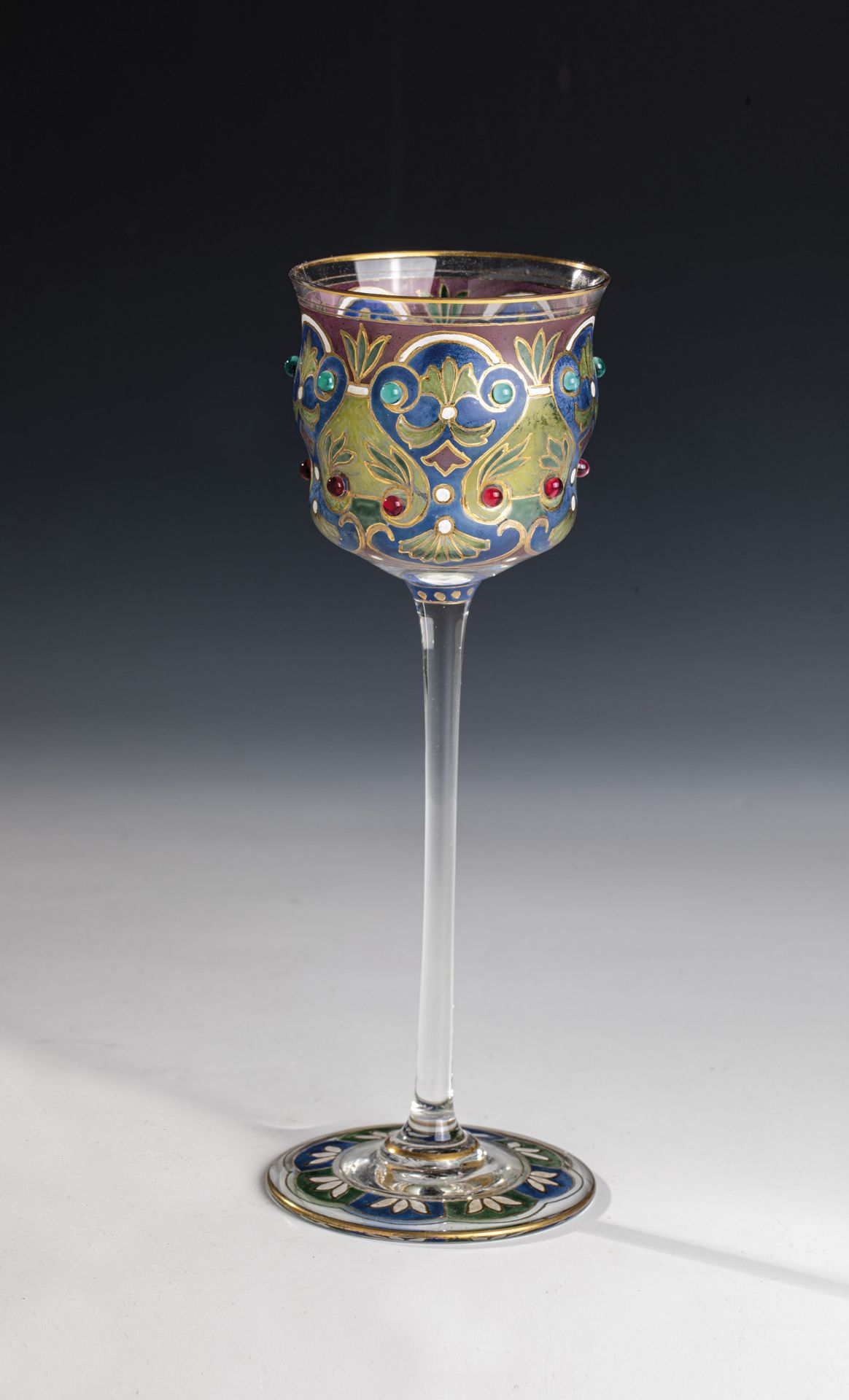 Stem glass ''Jodhpur'' Rudolf Wille (design) around 1912, Josephinenhuette, Schreiberhau (