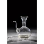 Apothecary jug 19th century Colourless glass with slightly raised bottom and tear-off. Attached