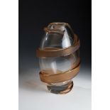 Vase ''Novecentotrentasei'' Venini, Murano, 1990 Colorless glass. Spiral ribbon decoration made of