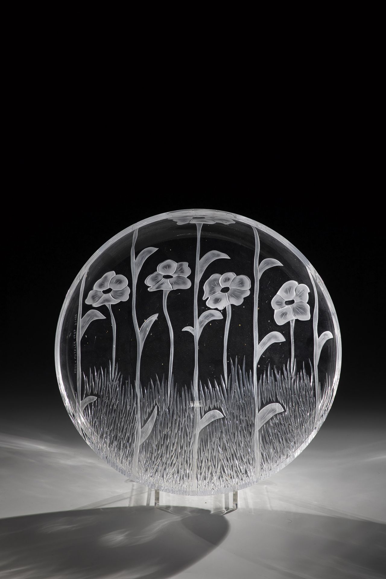 5 Limited Edition Decorative Plates Peill + Putzler, Glashuettenwerke GmbH, 1987 Colourless glass - Image 2 of 5