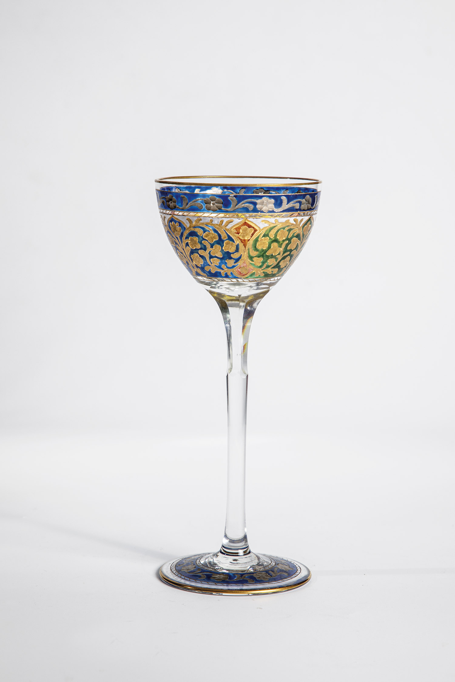 Stem glass ''Jodhpur'' Rudolf Wille (design) around 1912, Josephinenhuette, Schreiberhau (