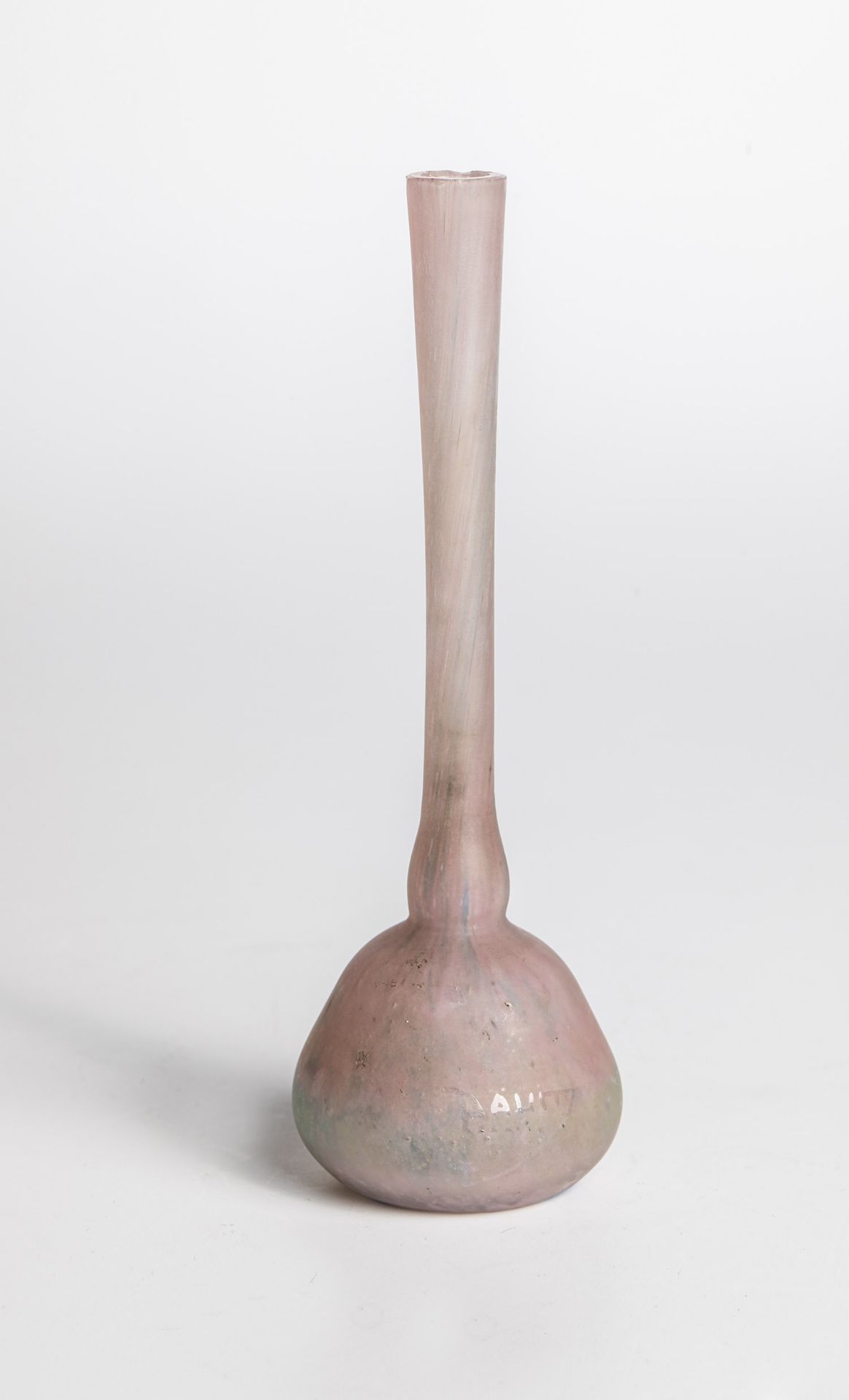 Long-necked soliflore Daum FrÃ¨res, Nancy, c. 1910-20 Colourless glass with powder melting in