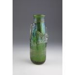 Vase Object Robert Coleman, 1978 Colourless, green underlaid glass with colour and oxide melting.