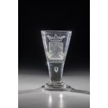 Pointed chalice with coat of arms Lauenstein, ca. 1770 Two-tiered base with demolition. Shaft with