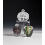 3 perfume bottles Andrew Shea, James Clarke, Josh Simpson, USA, 1980s Colorless glass. Between the