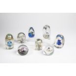 Eight paperweights Slovakia, 20th century Eight paperweights by Pavel Molnar. All signed on the