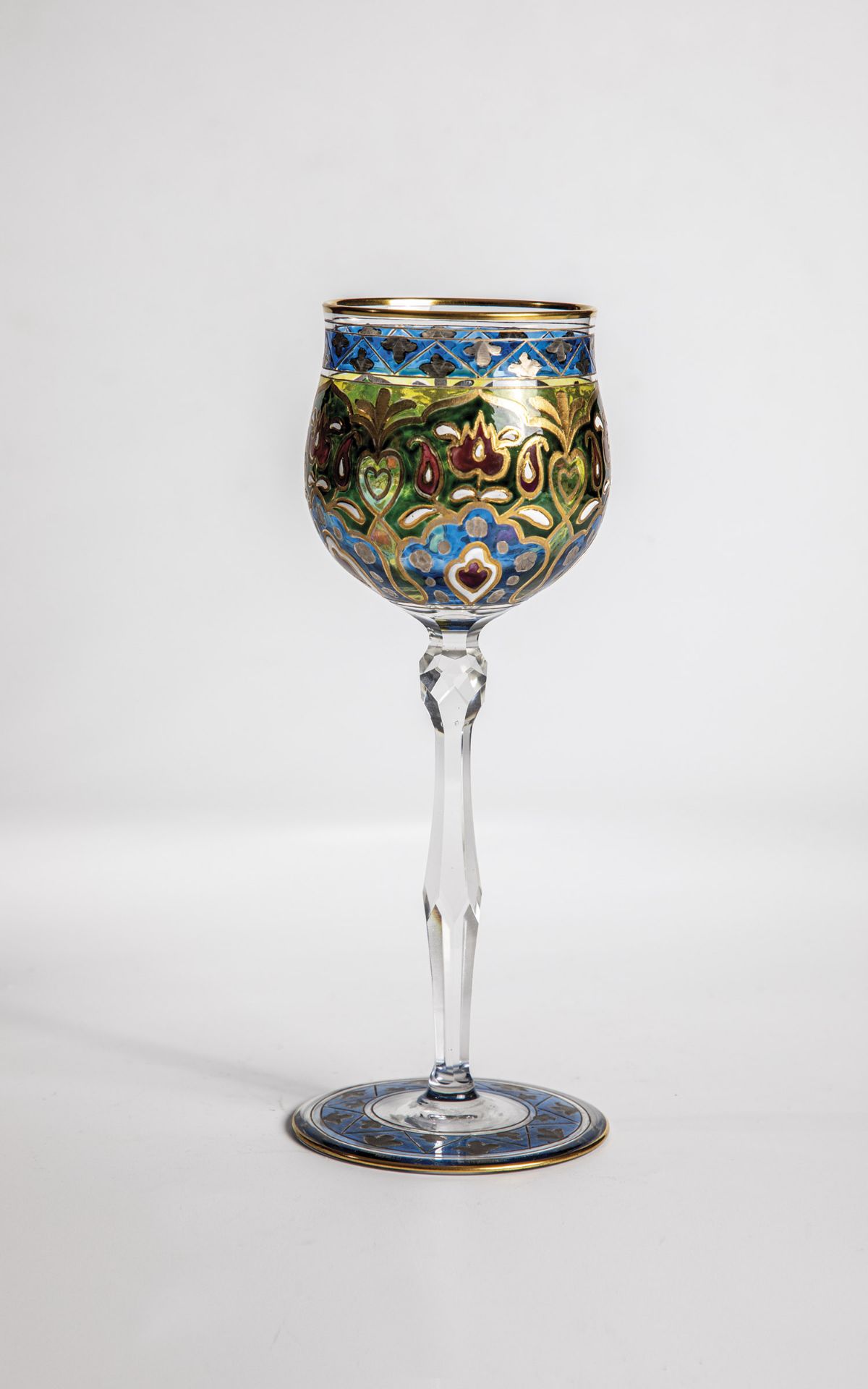 Stem glass ''Jodhpur'' Rudolf Wille (design) around 1912, Josephinenhuette, Schreiberhau (