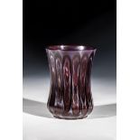 Beaker Harrach'sche Huette, Neuwelt, ca. 1830 Brownish, dark violet glass, so-called Rothwelsches