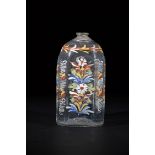 Schnapps bottle Germany or Bohemia, 18th century Colourless glass with tear. On the cross-