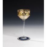 Stem glass ''Jodhpur'' Rudolf Wille (design) around 1912, Josephinenhuette, Schreiberhau (