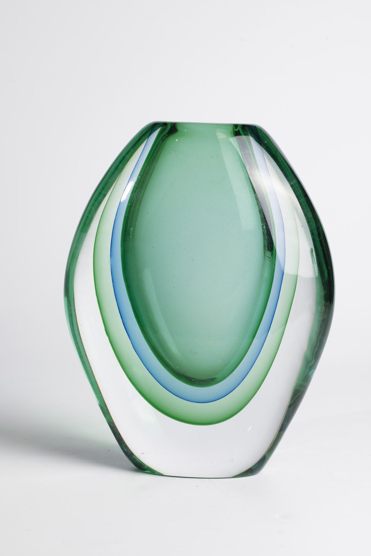 VASE ''SOMMERSO'' Luigi Onesto, Vetreria Artistica Oball, Murano, after 1978 Colourless, thick-