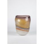 Vase Theodor Sellner, 1983 Colourless glass with opaque white underlay, decoration of