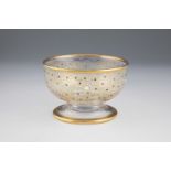 Small Bowl Probably Vienna, ca. 1920 Colourless glass with stylised ornamental decoration in gold,