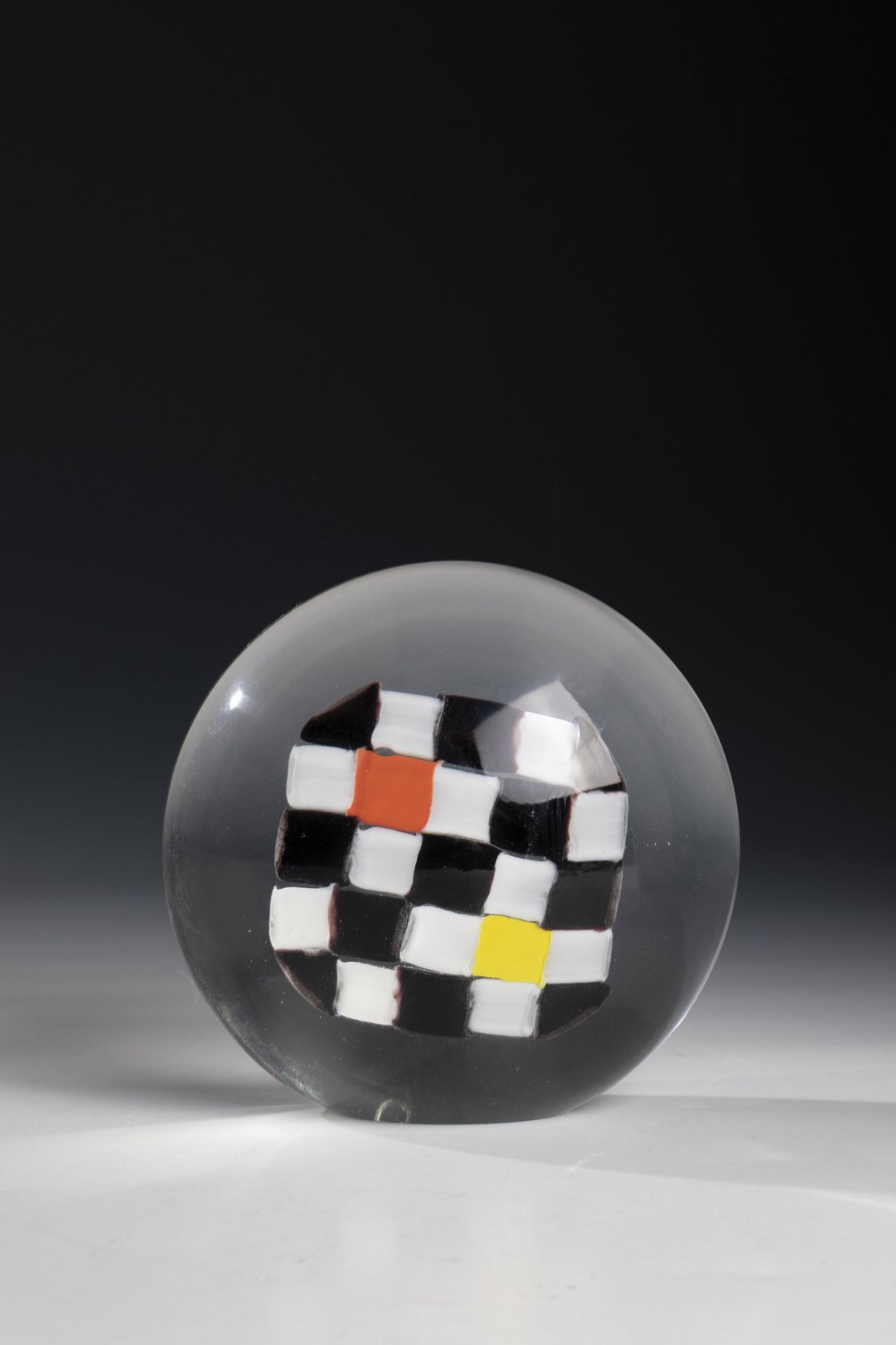 PAPERWEIGHT ''ICE DREAM'' Gianni Versace (design), Venini, 1998 Colourless glass, with fused