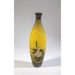 Vase Andre Delatte, Nancy, ca. 1925 Colorless glass with flaky powder melting in yellow and blue.