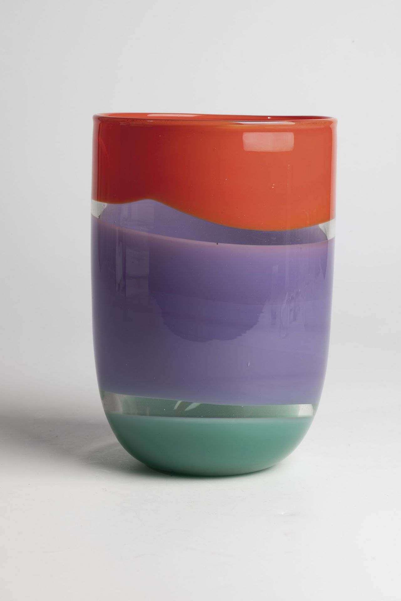 Vase Charlie Meaker, Lobmeyr - Studio Baden near Vienna, 1979 Colourless glass with multi-coloured