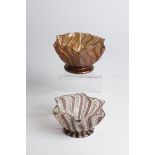 Pair of decorative bowls Salviati (attributed), Murano, 19th/20th century Colourless glass with