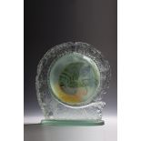 Object ''Aquarium'' Michael Goelker, Frauenau, 2009 Colourless flat glass. Melted in the mold,