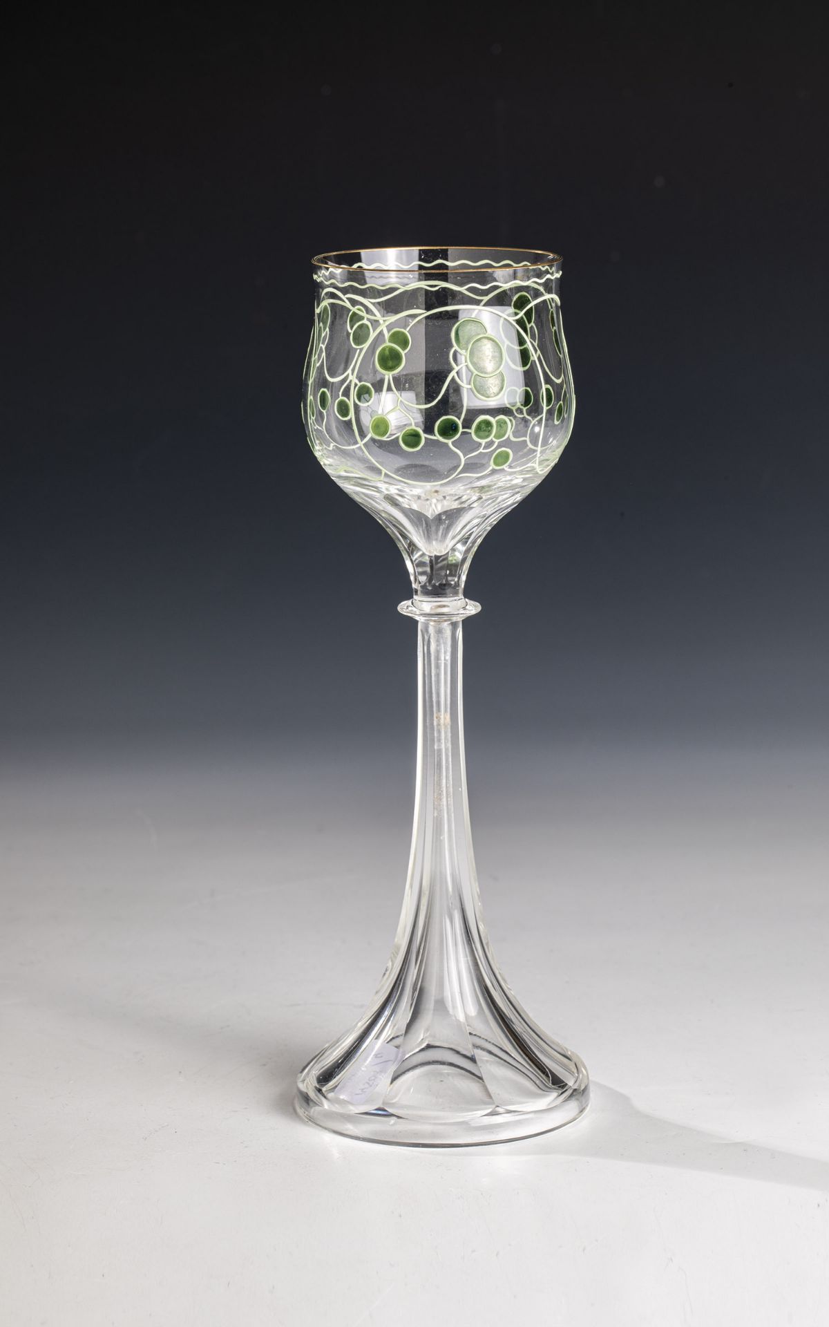 Stem glass Ludwig Suetterlin (design), Fritz Heckert, Petersdorf, ca. 1900 Colourless glass with