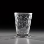 Apostle's cup Silesia, 18th century Colourless glass with a polished tear-off. Back with olive-cut