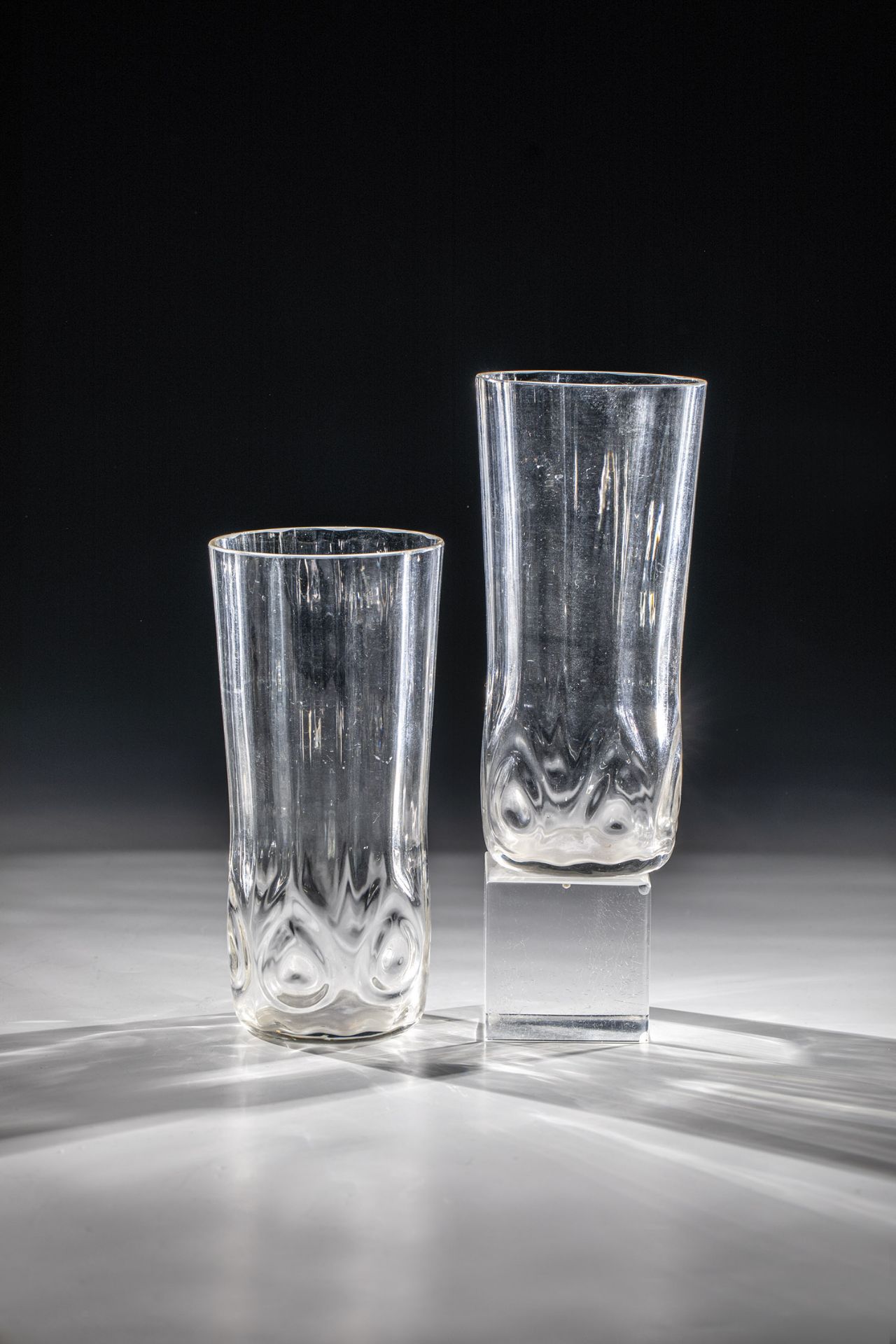 Two drinking glasses from the dinner service No. 134 Jutta Sika (design), Meyr's nephew, Adolf (