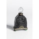 Perfume bottle Czech Republic, ca. 1920/30 Jet black glass, pressed into the mould, refined by