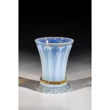 Agatinopal Mug Bohemia, ca. 1840 Tenfold faceted, curly cup with squiggled foot, set lip margin with