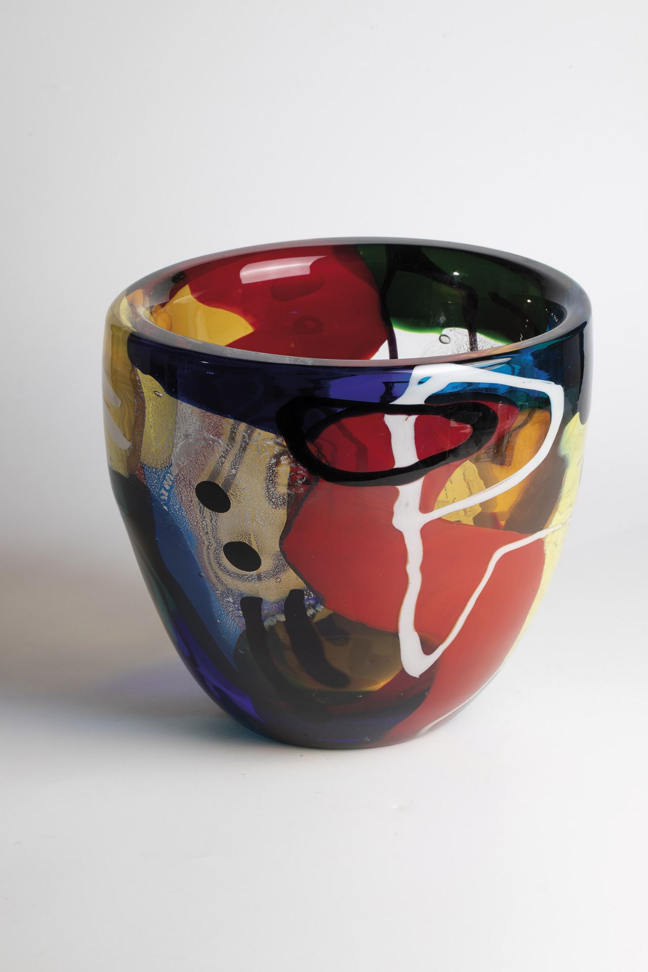 Large vase Bruno Pedrosa (design), Oscar Zanetti (execution), Murano 2000 Thick-walled glass with - Image 2 of 3