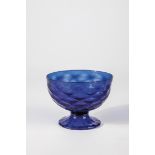 Rare cobalt blue sugar bowl North German, 18th /19th century Cobalt blue glass with demolition.