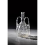 Double-handled bottle J. & L. Lobmeyr, Vienna, ca. 1900 (attributed) Colourless glass blown into