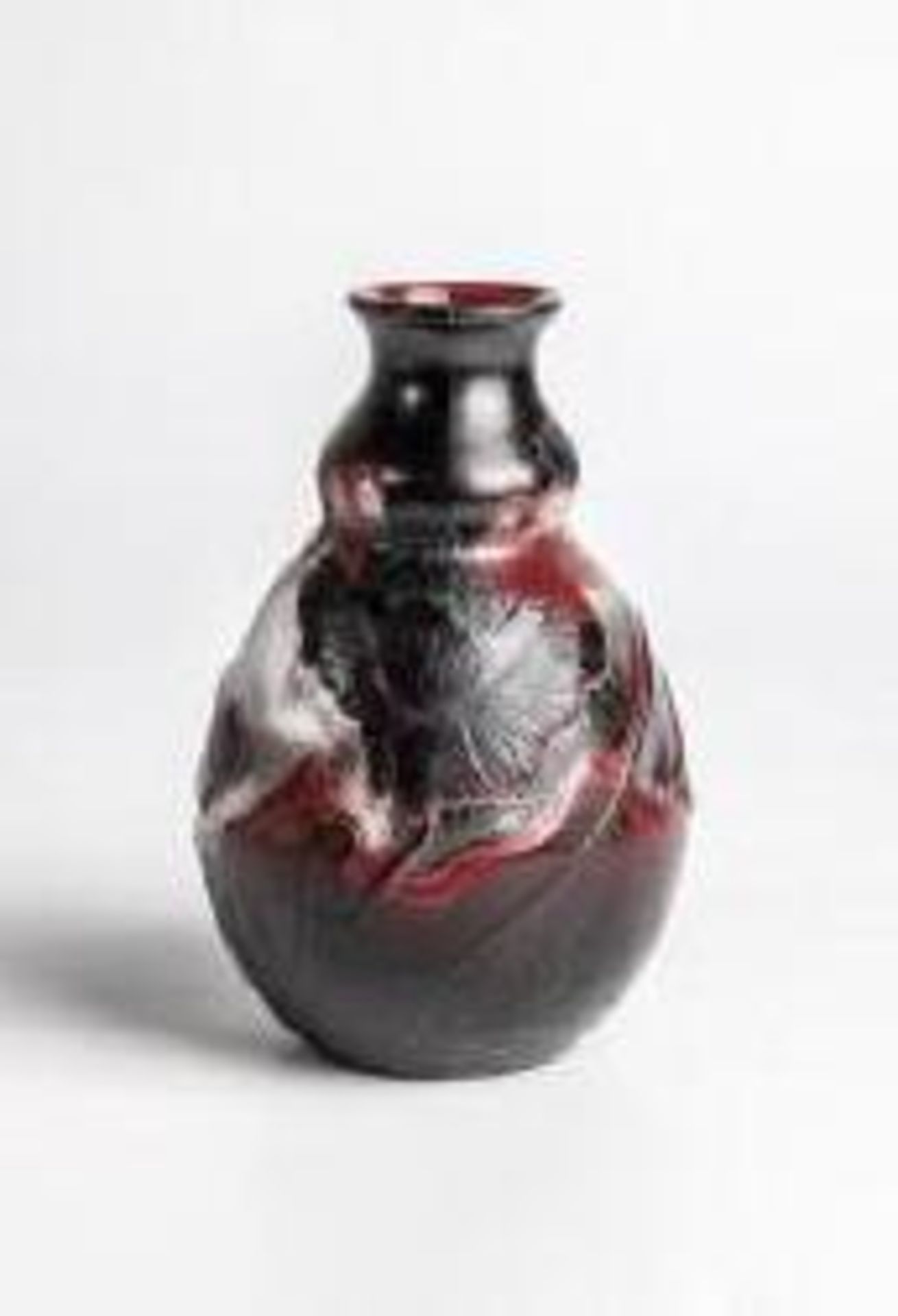 Seltene und bedeutende Vase mit Mohn