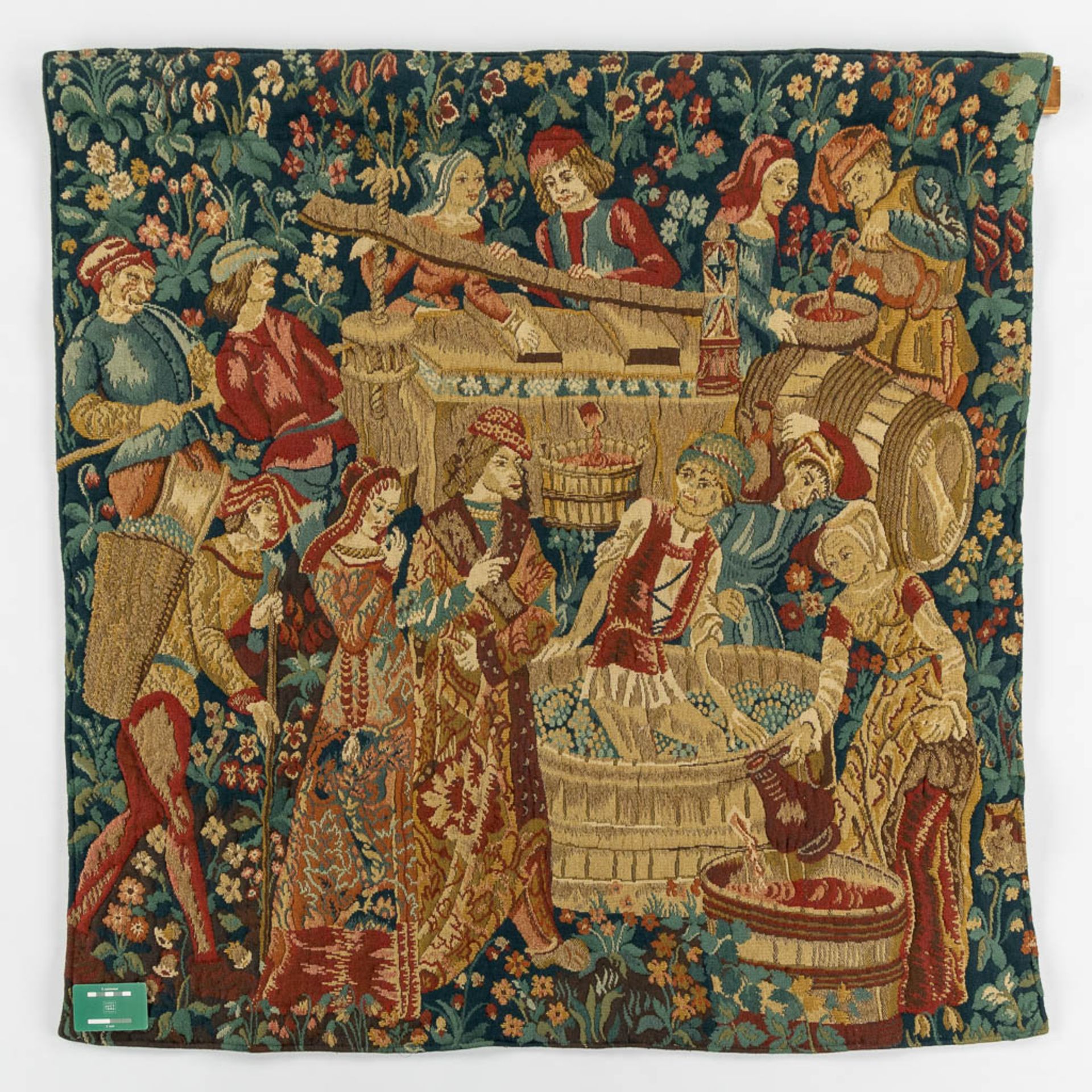 A decorative tapistery, 'The Harvest'. (W:114 x H:114 cm) - Bild 2 aus 8