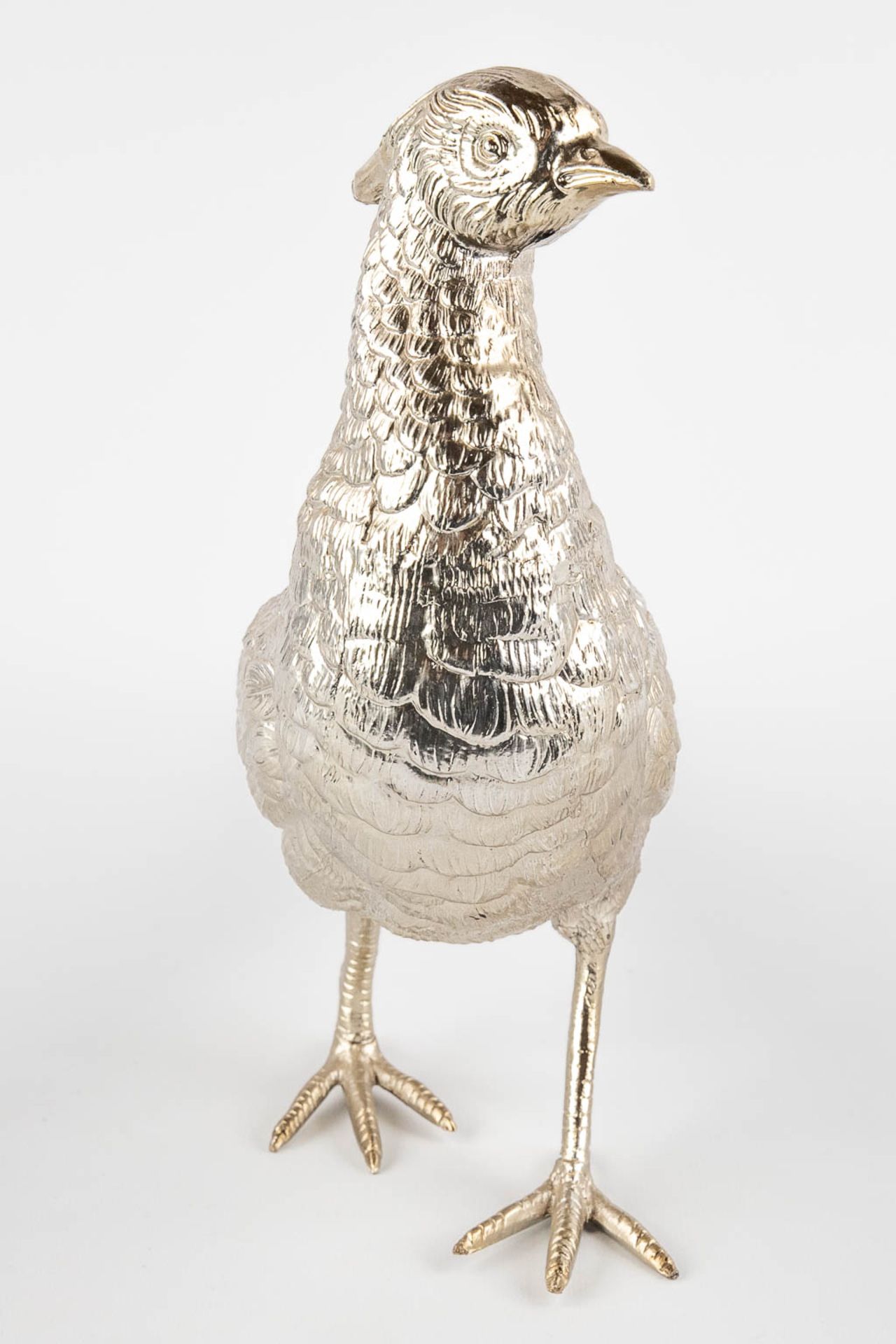 Mauro MANETTI (XX) 'Pheasant' plated metal. (L:11 x W:42 x H:26 cm) - Image 6 of 12