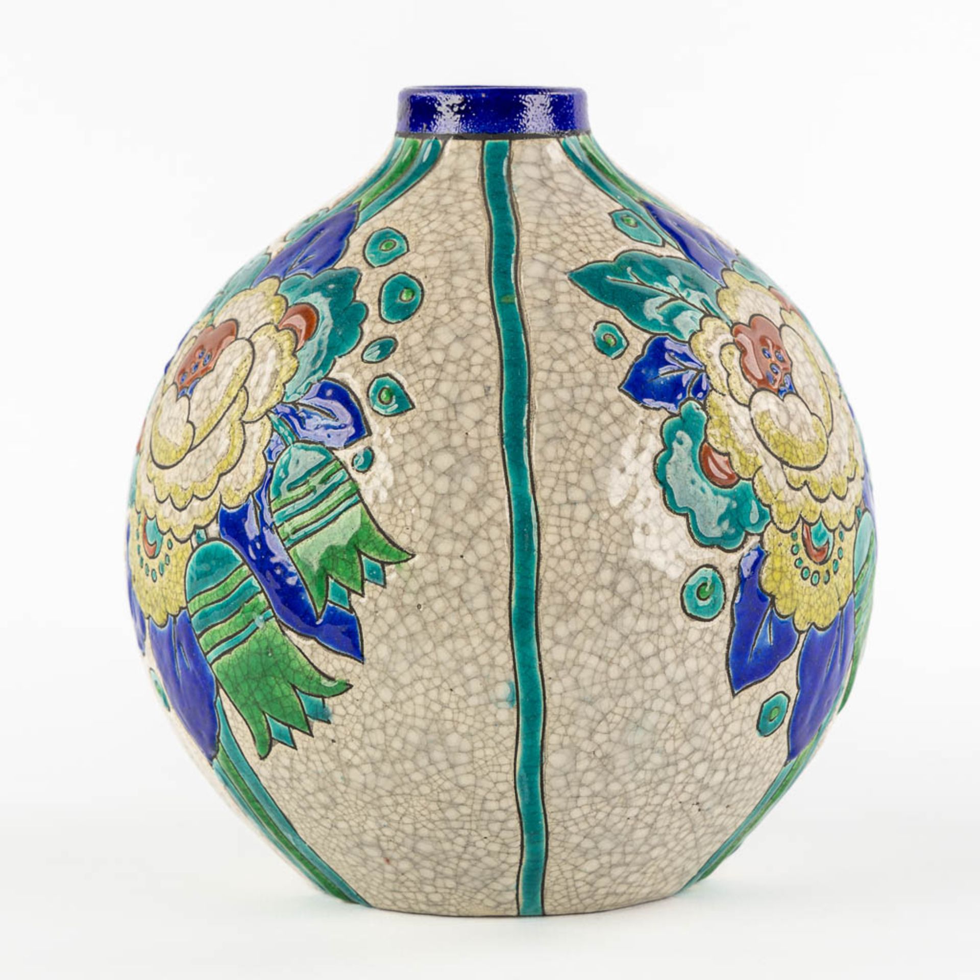 Charles CATTEAU (1880-1966) 'Vase' for Boch Keramis, D. 2366. (H:20 x D:18 cm) - Image 3 of 9