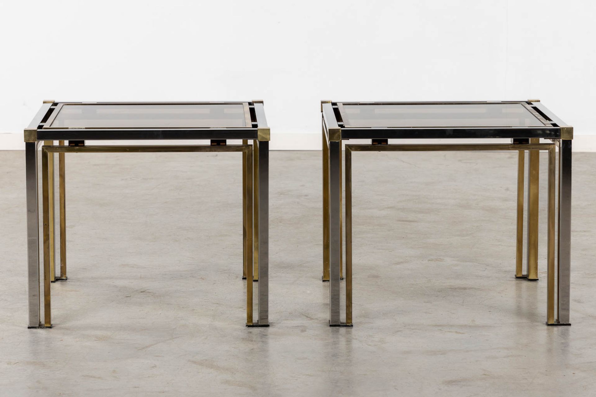 Four identical tables and a coffee table, gilt and silver-plated brass. Dewulf Selection / Belgo Chr - Image 10 of 19