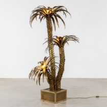Maison Jansen (attr.), a large brass palmtree lamp. (L:90 x W:85 x H:167 cm)