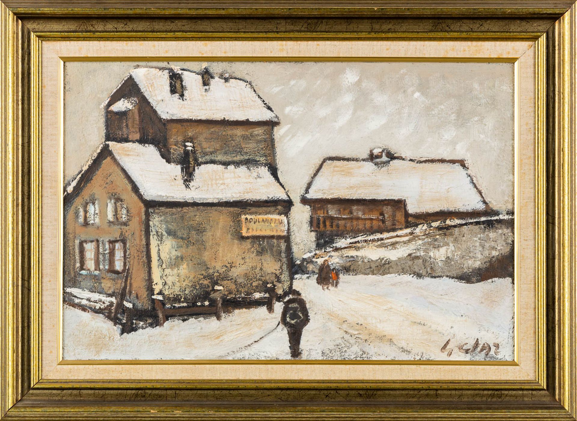 Jean-Louis GETAZ (1931-2002) 'Winterscène' oil on canvas. (W:61 x H:40 cm) - Image 3 of 9