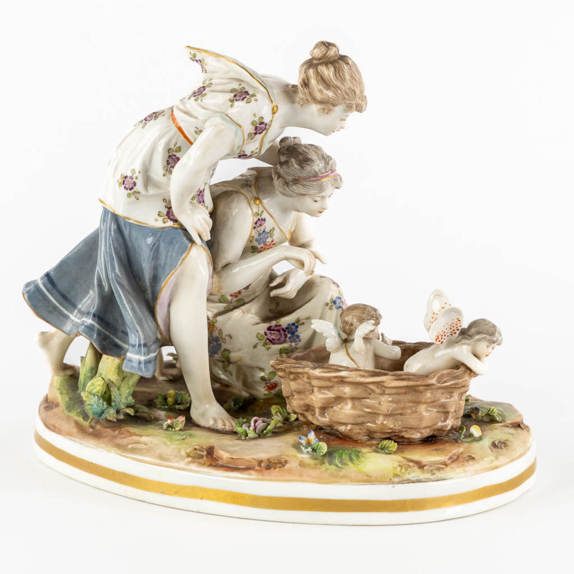 Ludwigsburg, and Unterweissbach, two polychrome porcelain groups. Saxony, Germany. 19th/20th C. (H:1 - Image 2 of 23