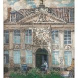 Gustav Max STEVENS (1871-1946) 'Facade of a house' Pastel on paper. (W:52 x H:56 cm)