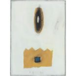 Fred BOFFIN (1946) 'Untitled' an abstract, oil on paper. 1994. (W:15,5 x H:21 cm)