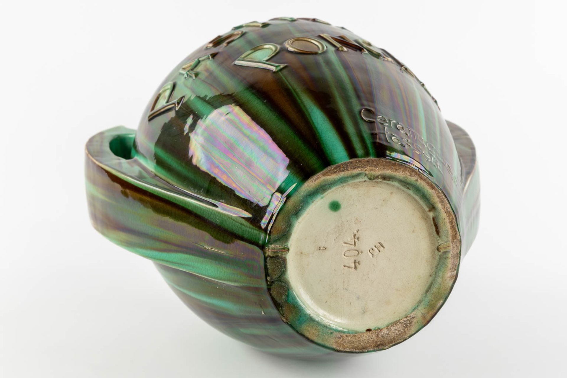 Ceramics of Hasselt, 'Pastilles Poncelet' a large faience vase. (L:34 x W:42 x H:60 cm) - Bild 7 aus 13