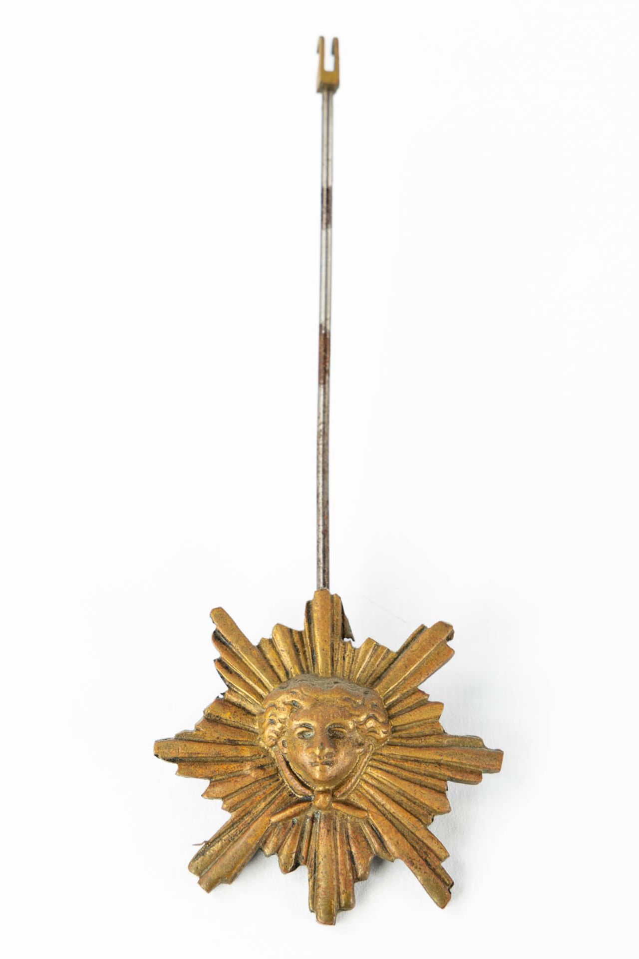 A mantle clock, gilt bronze. 20th C. (L:16 x W:25 x H:45 cm) - Bild 13 aus 13