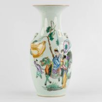 A Chinese vase decorated with ladies and playing children. 19th/20th C. (H:43 x D:21 cm)