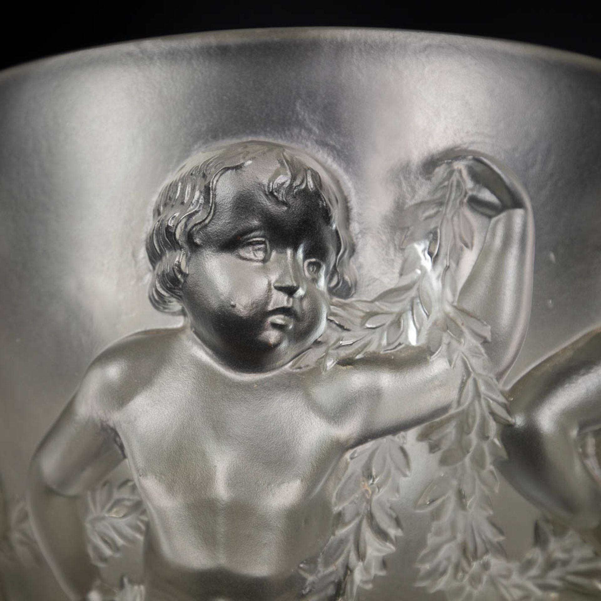 Lalique France 'Luxembourg' a large crystal bowl. (H:20 x D:32 cm) - Bild 14 aus 15