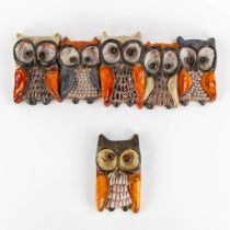 Elisabeth VANDEWEGHE (1946) 'Owls' glazed Bas-Reliefs for Perignem. (W:57 x H:21 cm)