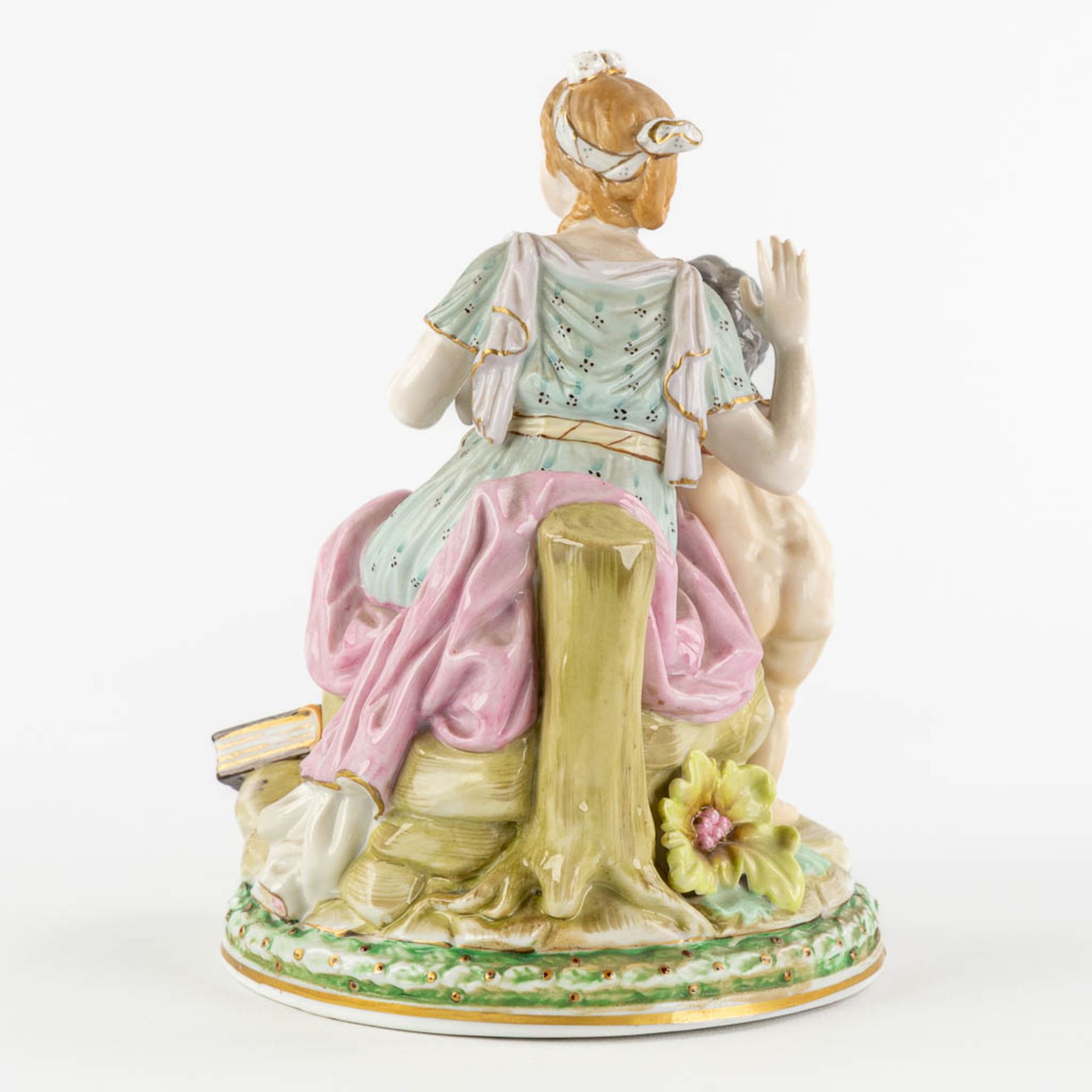 Ludwigsburg, and Unterweissbach, two polychrome porcelain groups. Saxony, Germany. 19th/20th C. (H:1 - Image 17 of 23