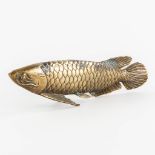 A bronze figurine of a Koi, Japan. (W:29 x H:9 cm)