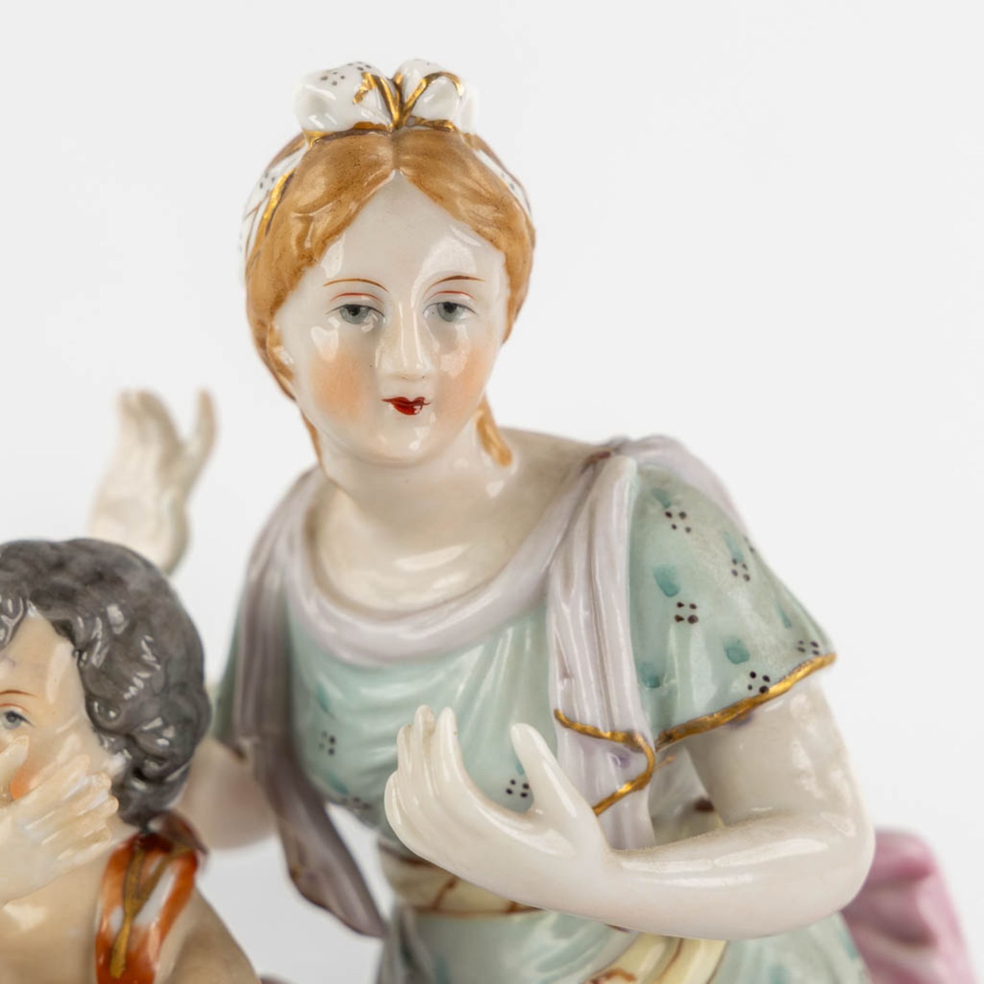 Ludwigsburg, and Unterweissbach, two polychrome porcelain groups. Saxony, Germany. 19th/20th C. (H:1 - Image 21 of 23